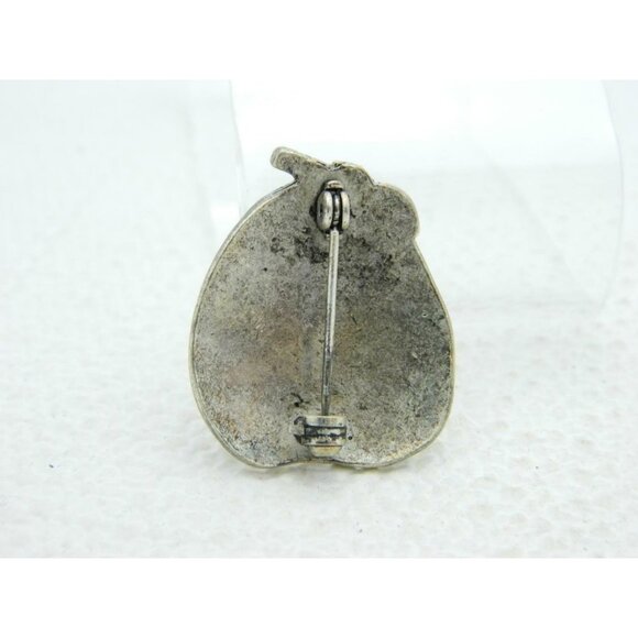 Vintage Halloween Goofy Eyed Pumpkin White Enamel - Picture 4 of 4